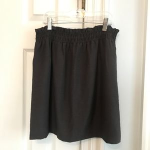 Black peplum skirt